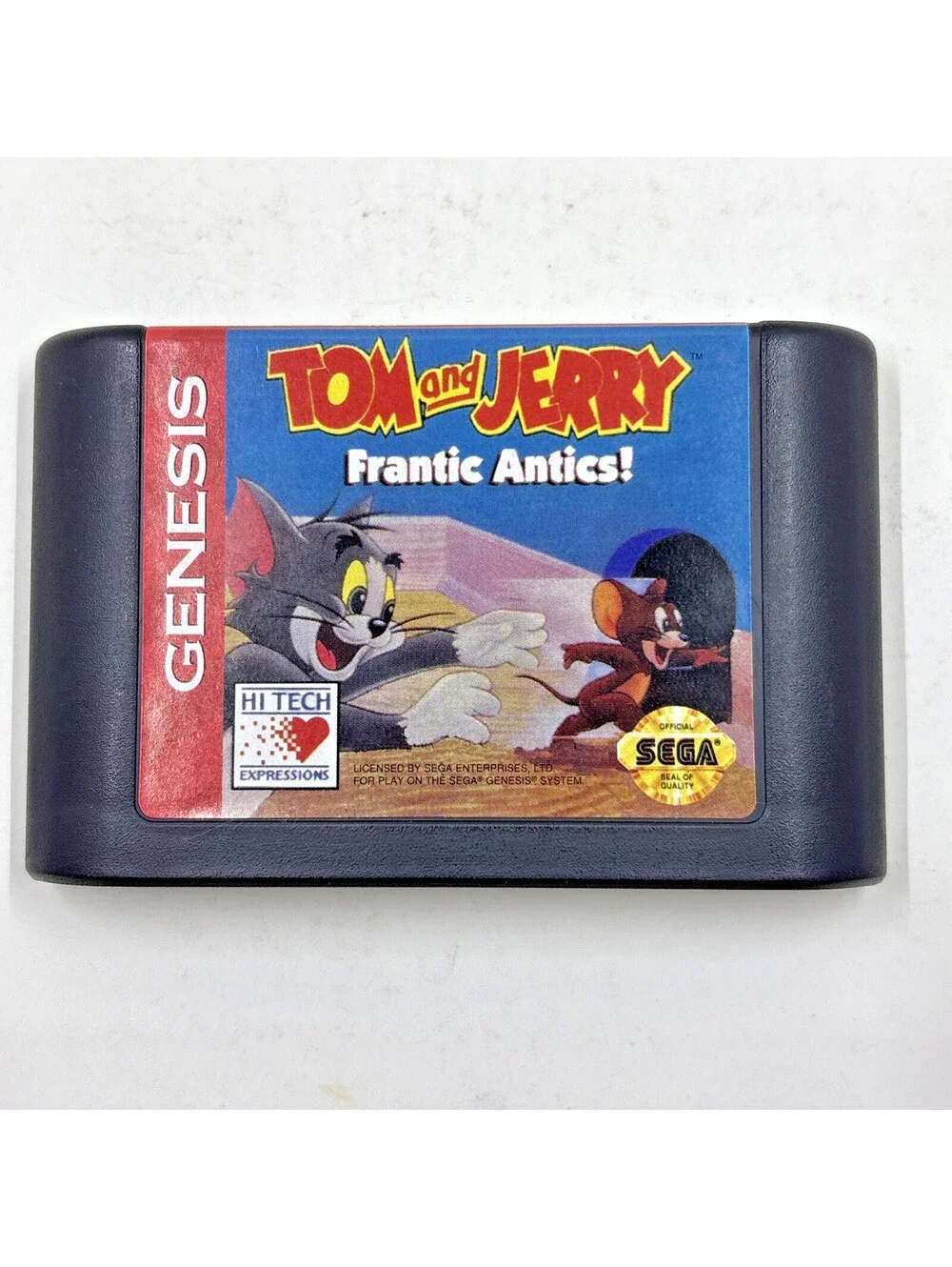 Tom and Jerry Frantic Antics Sega Genesis 1993 Game Cartridge And Manual Tested